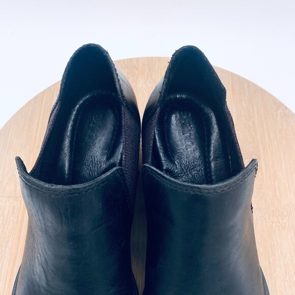 Born Boots Womens 7 Black Leather Pull On Ankle Western Minimalist - Picture 4 of 11